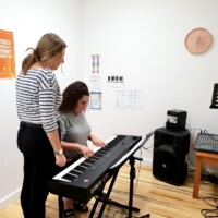 piano lesson on studio