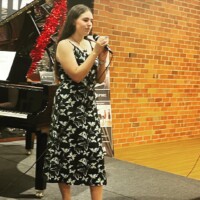 girl singing performance